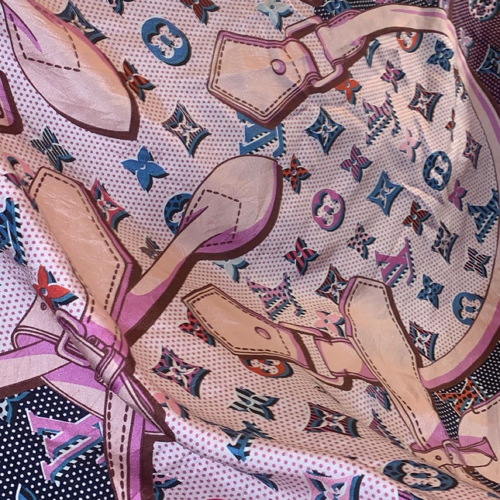 Pop Monogram Silk Square - Picture 5 of 5